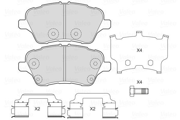 Ford B-MAX Brake pad set VALEO 601703 cheap