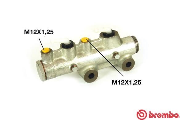 BREMBO Bore Ø: 25,4 mm, Cast Iron, 12 x 1,25 (2) Master cylinder M A6 006 buy