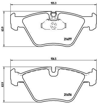BREMBO P 06 022 Brake pad set prepared for wear indicator, with piston clip, without accessories