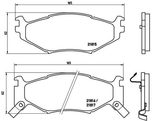 BREMBO P 11 007 Brake pad set with acoustic wear warning, without accessories