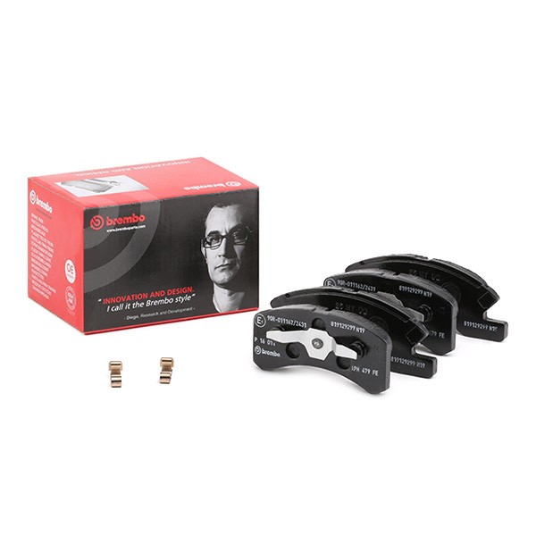 BREMBO P 16 011 Brake pad set with acoustic wear warning, without accessories