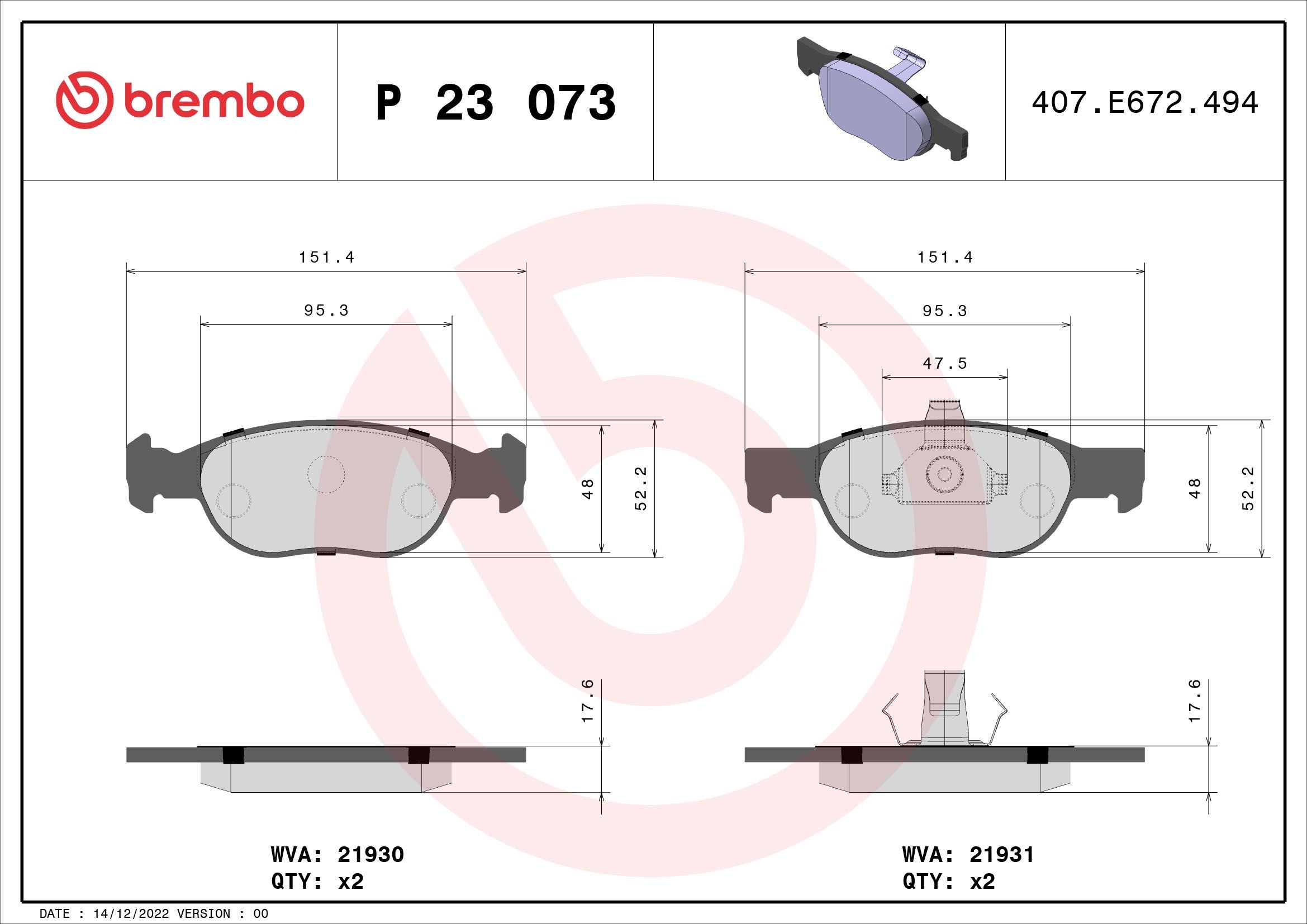 21931 BREMBO P23073 Air conditioning pipe Fiat Punto Mk2 1.9 DS 60 60 hp Diesel 2006 price