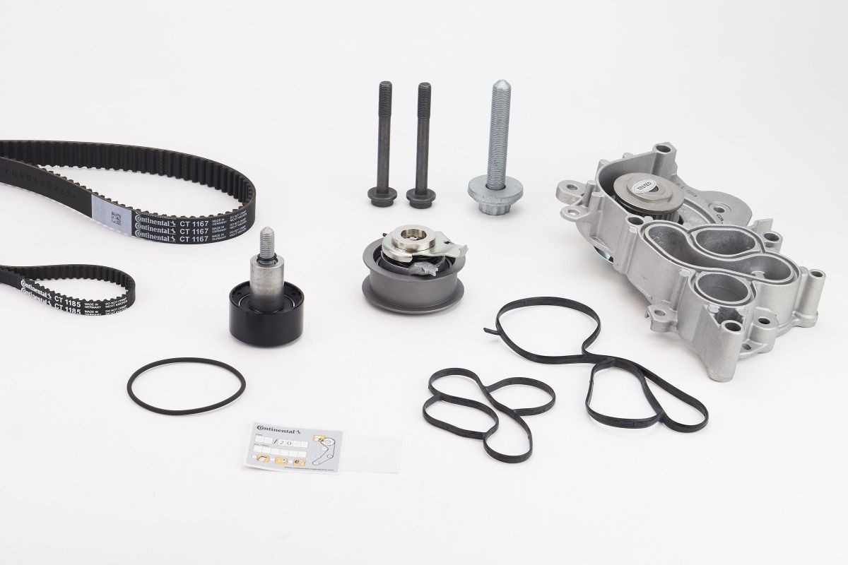 CONTITECH CT1167WP3PRO Water pump + timing belt kit VW T-ROC 2018 in original quality