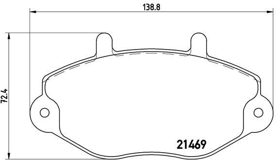 Ford TRANSIT Disk pads 1661092 BREMBO P 24 050 online buy