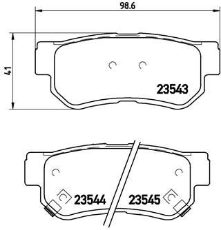 P30014 Set of brake pads 7688D813 BREMBO with acoustic wear warning, without accessories