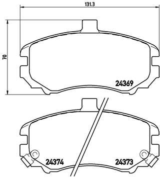 BREMBO P 30 029 Brake pad set with acoustic wear warning, without accessories
