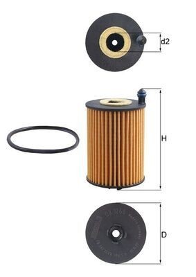 72499367 KNECHT Filter Insert Inner Diameter 2: 24mm, Ø: 65,1mm, Height: 97,0, 97mm Oil filters OX 1266D buy