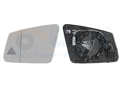 2x Sonnenblende Spiegel Rahmen schwarz für Mercedes C-KLASSE 204 E