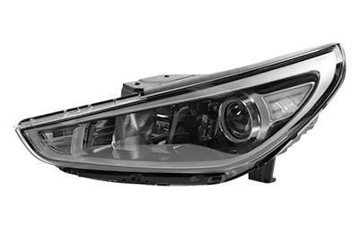 8254963 VAN WEZEL Headlight HYUNDAI Left, H7/H7/H7, with dynamic bending light, for right-hand traffic, with motor for headlamp levelling, PX26d