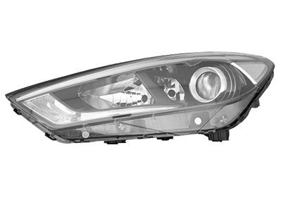 8264963 VAN WEZEL Headlight HYUNDAI Left, H7/H7/H7, with daytime running light (LED), for right-hand traffic, with motor for headlamp levelling, PX26d