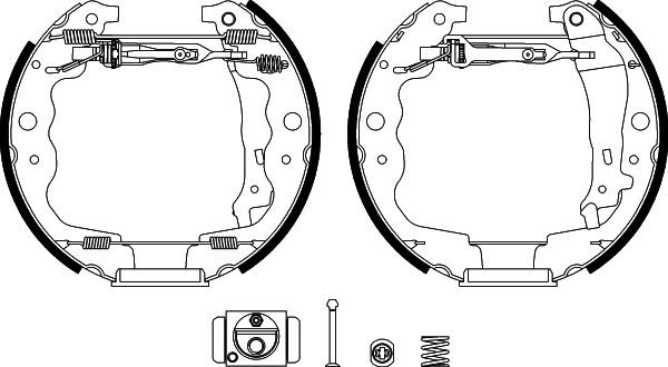 Renault LOGAN Drum brake shoe support pads 16613242 TEXTAR 84069301 online buy