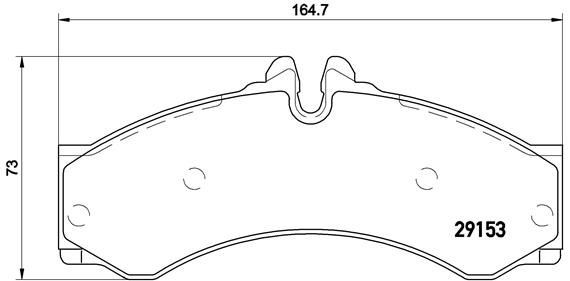 BREMBO P 50 028 Brake pad set prepared for wear indicator, with brake caliper screws, without accessories