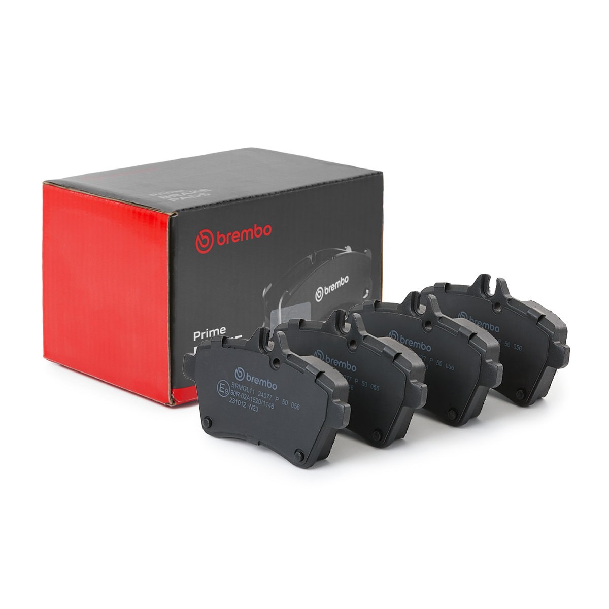 BREMBO P50056 Disc pads prepared for wear indicator, with brake caliper screws, with accessories