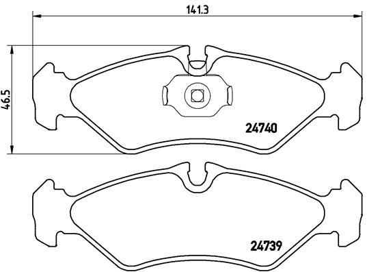 BREMBO Disc brake pads rear and front MERCEDES-BENZ SPRINTER 2-t Bus (901, 902) new P 50 081