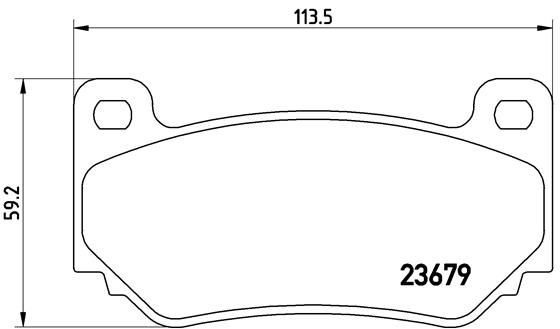 BREMBO P 52 018 Brake pad set excl. wear warning contact, without accessories