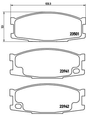 BREMBO P 54 024 Brake pad set excl. wear warning contact, without accessories