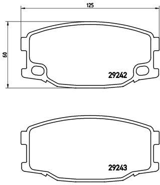 BREMBO P 54 035 Brake pad set prepared for wear indicator, without accessories