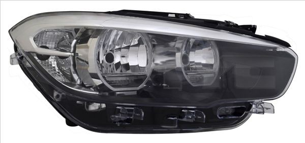 TYC 20-17067-06-2 Headlight Right, H7/H7, LED, with daytime running light, for right-hand traffic, with LED, with electric motor