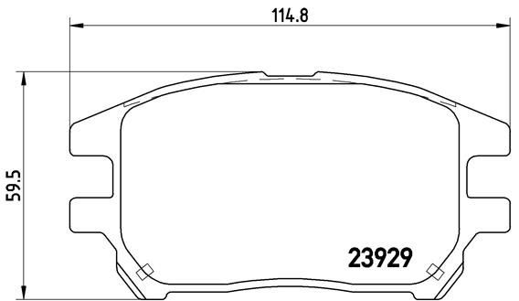 BREMBO P 56 050 Brake pad set excl. wear warning contact, without accessories