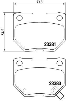 BREMBO P 56 054 Brake pad set with acoustic wear warning, without accessories