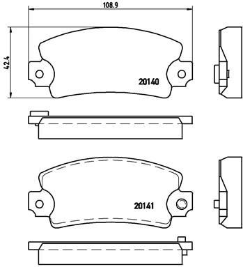 P 68 004 BREMBO Brake pad set DACIA prepared for wear indicator, without accessories