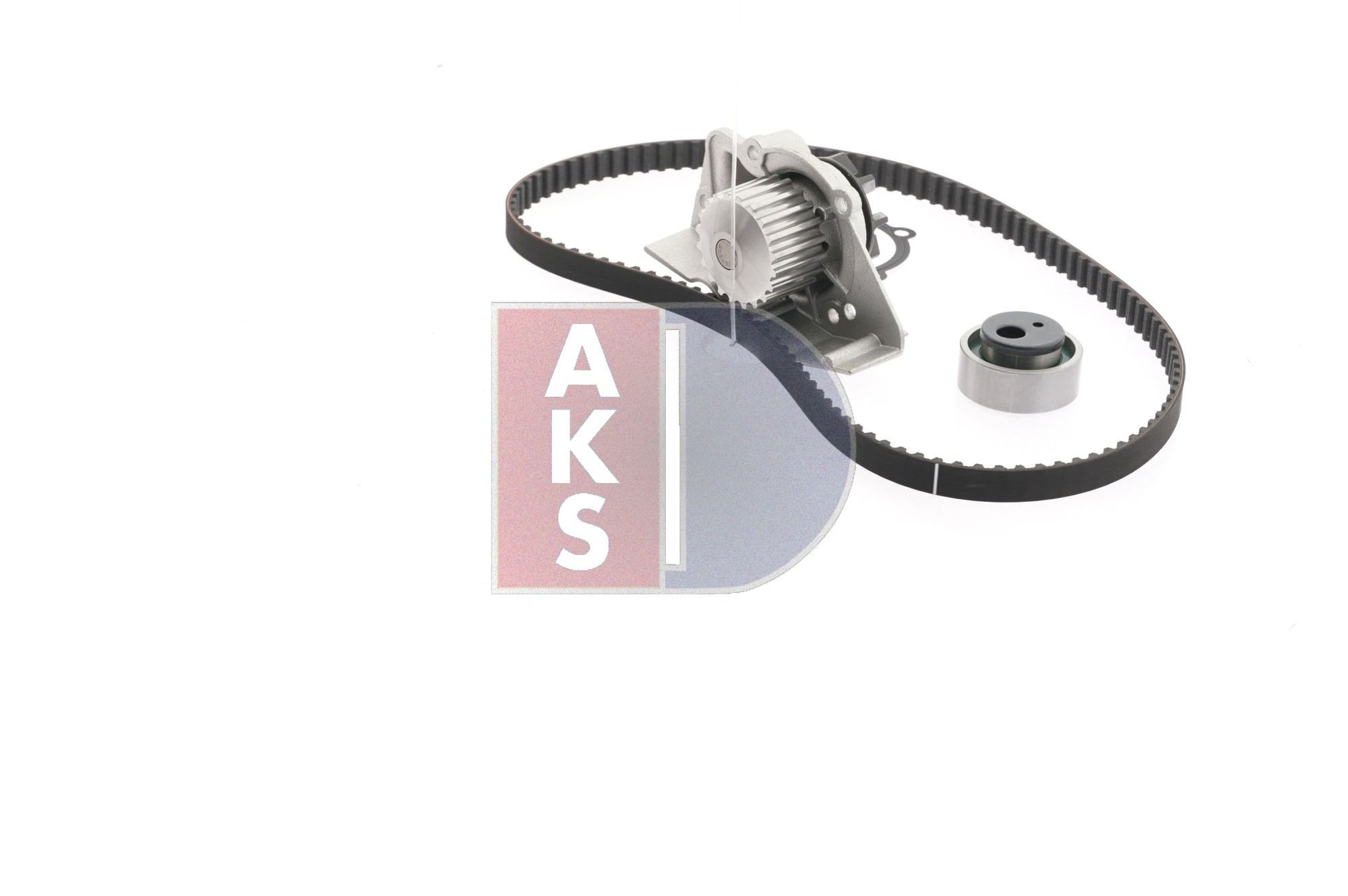 570281N Timing belt and water pump kit 570281N AKS DASIS Number of Teeth: 114, Width: 17,0 mm