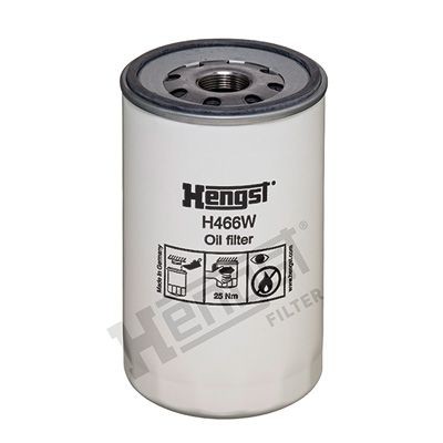 HENGST FILTER H466W Oil filter 1 1/8-16UN, Spin-on Filter