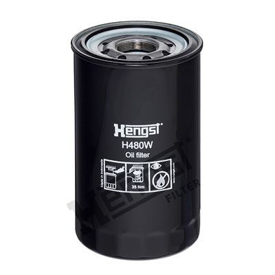 HENGST FILTER H480W Oil filter 1 1/2-16 U, Spin-on Filter