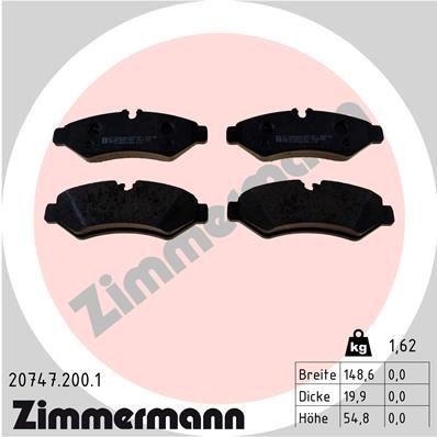 Original 20747.200.1 ZIMMERMANN Brake pads MERCEDES-BENZ