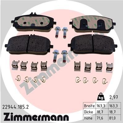 Great value for money - ZIMMERMANN Brake pad set 22944.185.2