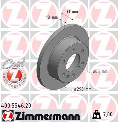 Mercedes SPRINTER Brake disc set 16617283 ZIMMERMANN 400.5546.20 online buy