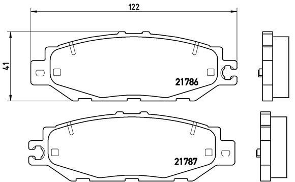 BREMBO P 83 036 Brake pad set prepared for wear indicator, without accessories
