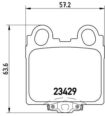 P83045 Set of brake pads D7717638 BREMBO with acoustic wear warning, without accessories