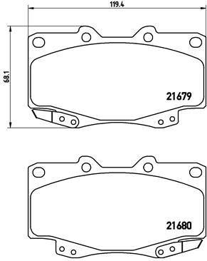 BREMBO P 83 069 Brake pad set with acoustic wear warning, without accessories