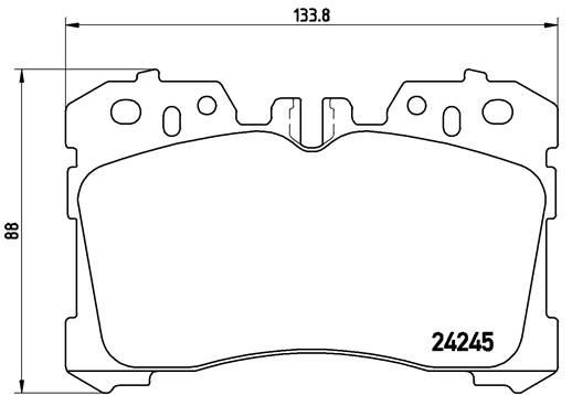 BREMBO P 83 075 LEXUS LS 2014 Brake pad set