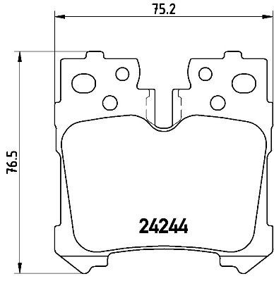BREMBO P 83 076 Brake pad set prepared for wear indicator, without accessories