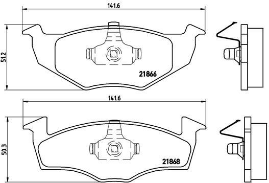P85025 Set of brake pads D694 7569 BREMBO excl. wear warning contact, with piston clip, without accessories