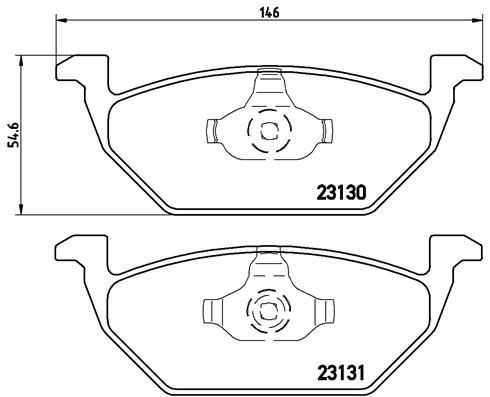 P85041 Set of brake pads D1107 8760 BREMBO excl. wear warning contact, with piston clip, without accessories