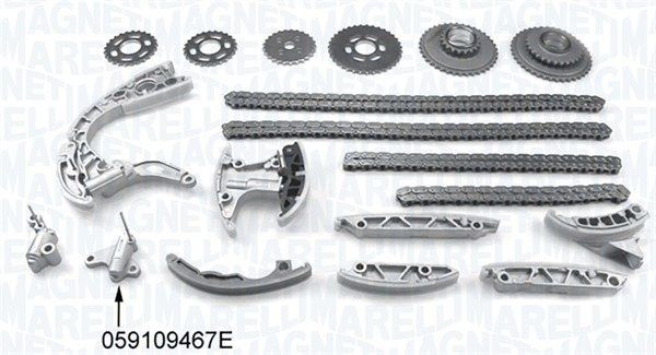 MCK1180 MAGNETI MARELLI with gear, Simplex, Closed chain Timing chain set 341500001180 buy