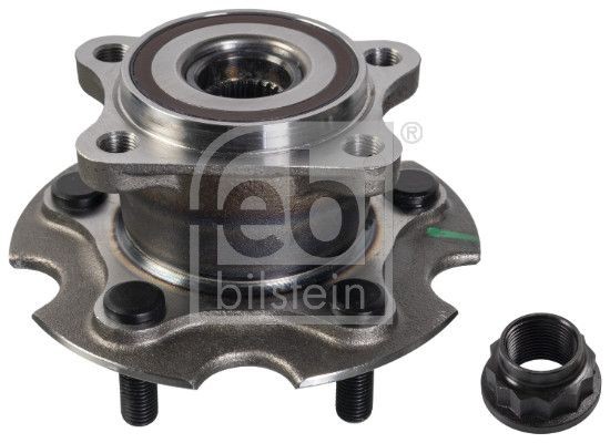 Wheel hub assembly FEBI BILSTEIN Rear Axle Left, Rear Axle Right, Wheel Bearing integrated into wheel hub, with integrated magnetic sensor ring, with wheel hub, with ABS sensor ring, 76, 62 mm, Angular Ball Bearing - 172773