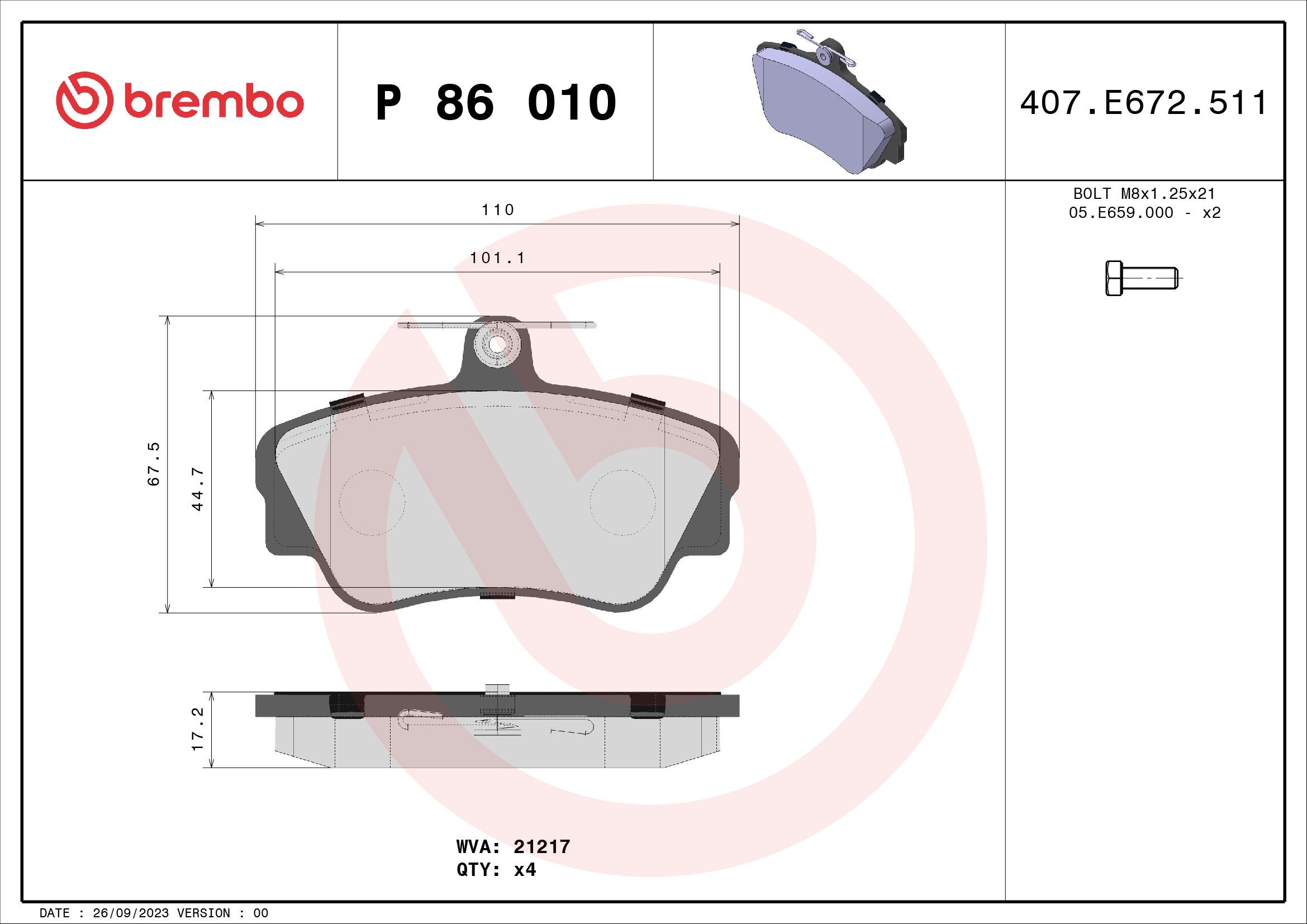 Brembo T61086 Bremsschläuch 