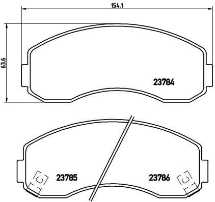 BREMBO P 99 003 Brake pad set with acoustic wear warning, without accessories