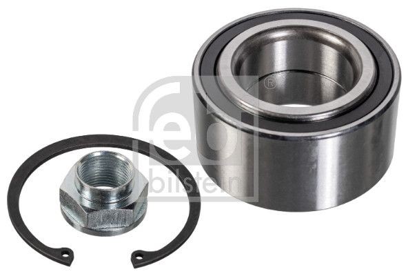FEBI BILSTEIN 174492 Wheel bearing kit Front Axle Left, Front Axle Right, with axle nut, with retaining ring, with ABS sensor ring, 79 mm, Angular Ball Bearing