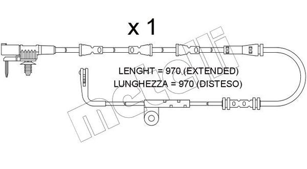 Original SU.388 METELLI Brake pad wear indicator MERCEDES-BENZ