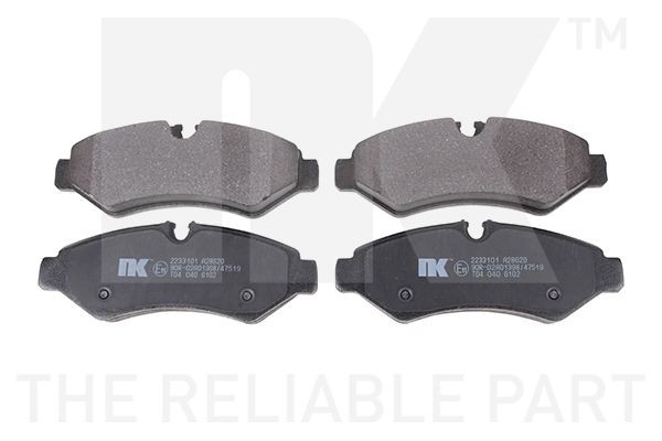 NK without integrated wear sensor Height 1: 148,4mm, Width 1: 54,6mm, Thickness 1: 19,1mm Brake pads 2233101 buy