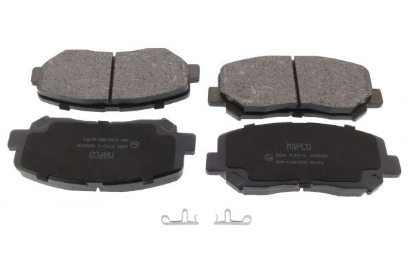 MAPCO 6650 Brake pad set Front Axle, with acoustic wear warning