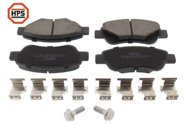 6806HPS MAPCO Brake pad set LEXUS Front Axle, not prepared for wear indicator, excl. wear warning contact, with brake caliper screws, with accessories