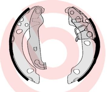 BREMBO 180 x 32 mm, with handbrake lever Width: 32mm Brake Shoes S 24 530 buy