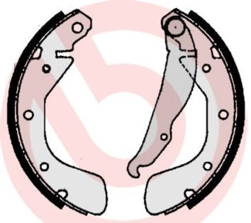 BREMBO 200 x 28 mm, with handbrake lever Width: 28mm Brake Shoes S 59 511 buy