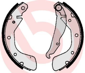 S59513 Brake Shoes S 59 513 BREMBO 200 x 46 mm, with handbrake lever